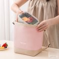 thumbnail image 4 of TIMIFIS Insulated Bento Boxs, Color Matching Crossbody Handheld Insulated Lunch Bag Multifunctional Outdoor Travel Picnic Bag Waterproof and Oil-Proof Large Capacity Lunch Bag Kitchen Appliances, 4 of 6