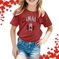 thumbnail image 2 of GDREDA Canada T-Shirts Imprimé Drapeau Filles T-Shirt à Manches Courtes Été Col Rond T-Shirt Coupe Décontractée T-Shirts Basiques, 2 of 6