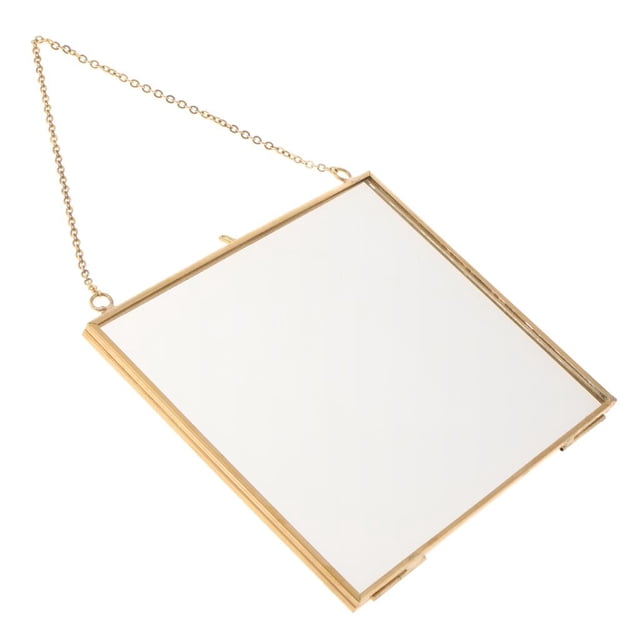 GUOOL Retro Hanging Clear Glass Hanging Frame Sample Frames Easy Install A 16x14cm
