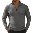thumbnail image 1 of Men's Zipper Front Sweatshirt Jacket with Embroidered Detail for Everyday Casual Comfort and Versatile Fall Styling, 1 of 4