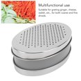 thumbnail image 3 of Parmesan Cheese Shredder, Cheese Grater Dual Sided Stainless Steel Box Grater Portable Food Shredder with Food Storage Container for Ginger Radish, 3 of 7