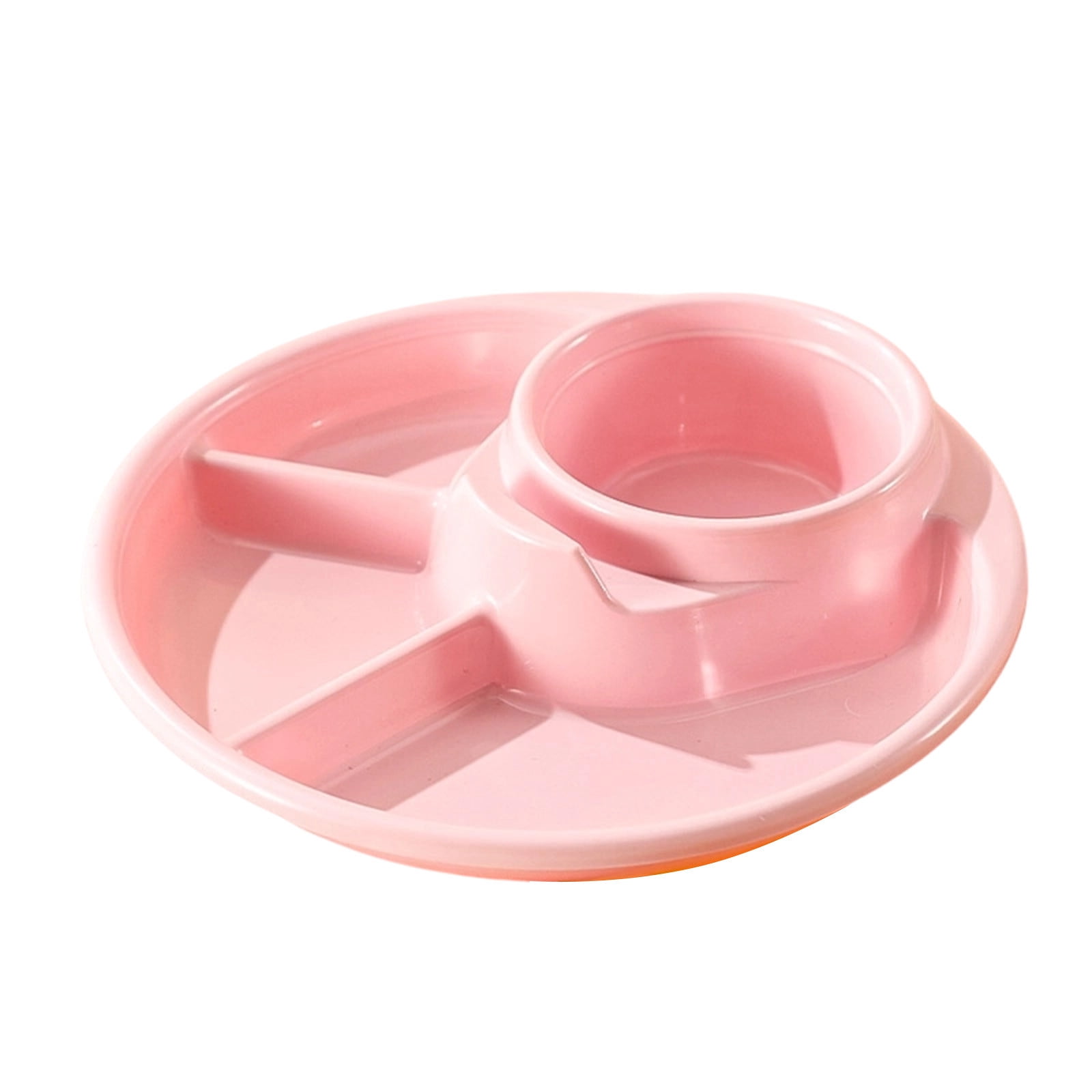 Pink Divided Dinner Plate With Portion Control, Five Compartments ...