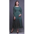 thumbnail image 2 of Bimba Robe Maxi à Volants pour Femmes, Manches Bishop, Col Rond, Taille Smockée - Très Petit, 2 of 5