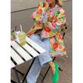 thumbnail image 3 of Wangscanis Manteau Matelassé Ample d'Hiver pour Femme à Imprimé Floral, Boutonné, à Manches Longues, Rembourré, Manteau Chaud d'Extérieur, 3 of 9