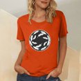 thumbnail image 2 of Dadaria Hauts pour Femmes Chemise Orange T-Shirt à Manches Courtes T-Shirt Col Rond Tee d'Été Chandail Blouses TG, 2 of 5