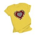 thumbnail image 1 of Hauts d'Été pour Femmes 2023 Femmes Décontracté Imprimé Manches Courtes Col Rond T-Shirt Ample Blouse Hauts, 1 of 3