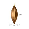 thumbnail image 3 of Vickerman M183276S 8 in. Mocha Shiny Line Finial Ornament  4 per Bag, 3 of 3