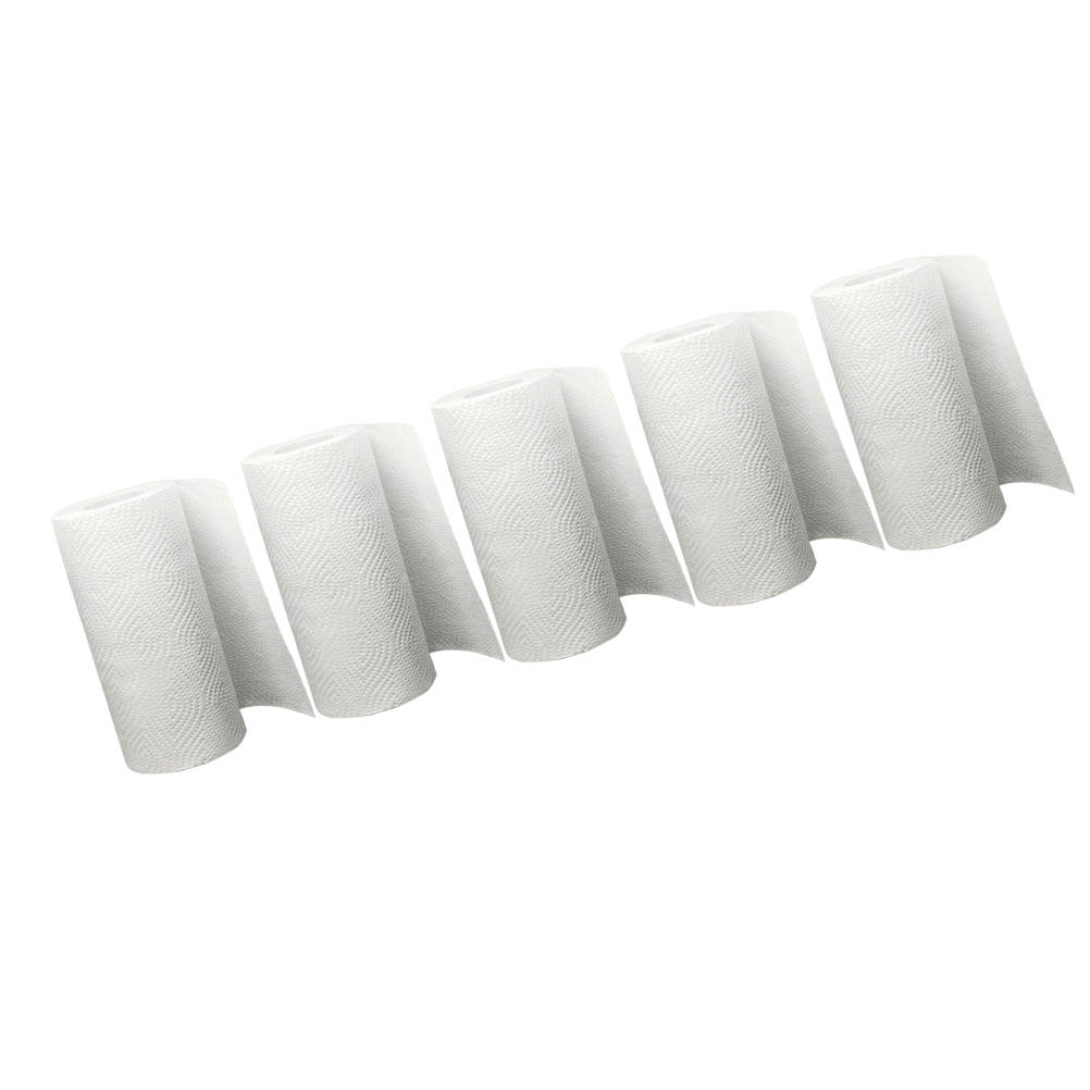 UPOUART 5 Rolls Kitchen Paper Towel for Oil Absorption Made from Wood Pulp 8.3x7.9x4.3in