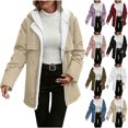 thumbnail image 1 of Yuyuzo Women's Winter Fleece Wide Leg Straight Pants, Solid Color, Medium, 1 of 7