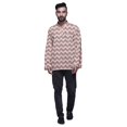 thumbnail image 1 of Atasi Kurta Décontractée Imprimée à Col Chinois Chemise Ethnique Kurta Courte pour Homme Tunique, 1 of 5
