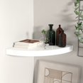 thumbnail image 1 of vidaXL Floating Corner Shelf High Gloss White 35x35x3.8 cm MDF, 1 of 4