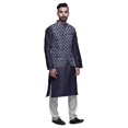 thumbnail image 2 of Atasi Ethnic Kurta Churidar Pajama Set With Printed Nehru Jacket Set For Mens, 2 of 3