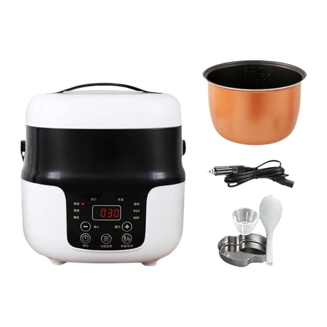 GUOOL Car Rice Cooker Multi Use Mini Rice Cooker for Auto Outdoor Trips Travel 12V to 24V