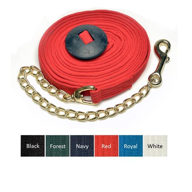 Jacks 10276-WH Ligne de Sangle en Coton Lunge, Blanc