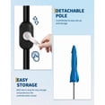 thumbnail image 3 of Parasol de Patio Extérieur 9 Pi avec Manivelle, Évent Coupe-Vent à Double Couche et Inclinaison à Bouton-Poussoir, Protection UV, Imperméable, Conception Robuste à 8 Baleines pour Terrasse, Piscine, Jardin, 3 of 7