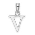 thumbnail image 1 of Diamond2Deal 14K Pendentif Initial Lettre V en Or Blanc pour Femmes, 1 of 6