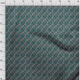 thumbnail image 3 of oneOone Polyester Lycra Fabric Leaves Block Print Fabric BTY 56 Inch Wide, 3 of 4
