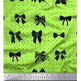 thumbnail image 1 of Soimoi Vert Modal Tissu Satin Arc & Points Tissu Imprimé par la Cour 42 Pouces de Large, 1 of 5
