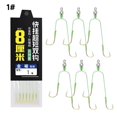 thumbnail image 1 of Pre-Tied Double-Hook Fishing Leaders, High Carbon Steel Hooks for Strength & Penetration, Quick-Connect Rigs for Efficient Angling(5,1set), 1 of 8