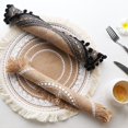 thumbnail image 4 of LEFU Napperons Ronds en Jute Élégants avec Pompons - Napperons Isolants pour Salle à Manger, Décoration Intérieure - Toucher Doux, Design Élégant, Réutilisables - Disponibles en Blanc, Noir, Diamètre 38.2cm, 4 of 10