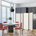 thumbnail image 2 of Costway 4-Panel 5.6ft Room Divider Folding Fabric Privacy Screen w/Steel Frame White, 2 of 10