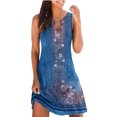 thumbnail image 1 of Cameland Robe Débardeur d'Été Décontractée Ample à Imprimé Floral pour Femme, Ajourée, Robe de Plage Sans Manches, 1 of 5