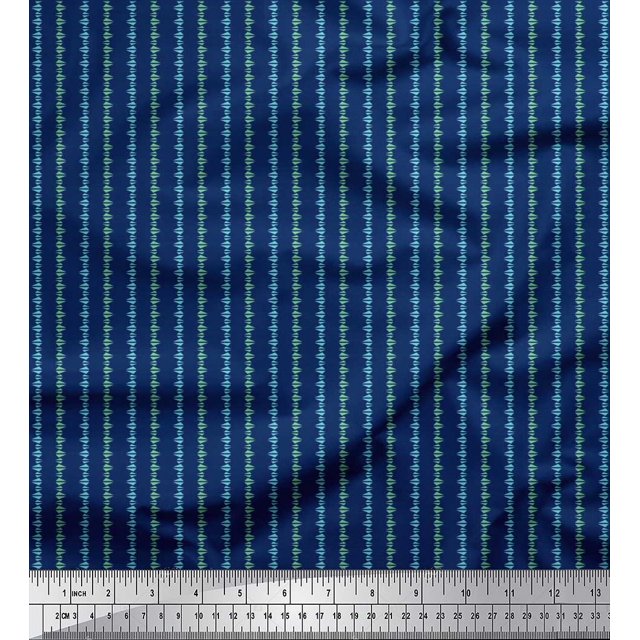 Soimoi Cotton Duck Fabric Triangle Shirting Print Fabric by Yard 42 Inch Wide