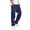 Navy, variant on Ketyyh-chn99 Cargo Sweatpants for Men Fashion Fall Men's Four Seasons Street Leisure Sports Multi Pocket Waist Lace Up Patchwork Ribbon Standard Woven Cargo Trousers Grey,4XL