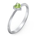 thumbnail image 3 of Heart Birthstone Ring - Peridot (August), 3 of 6