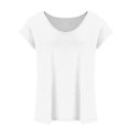 thumbnail image 3 of Birdeem Womens Solid Color Cap Sleeve Blouses T-Shirt Casual Loose Fit Basic Shirts Tank Tops, 3 of 8