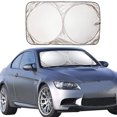thumbnail image 1 of LSLJS Car Pare-soleil pour Vitres de Voiture, Pare-Soleil pour l'Avant, Rideaux Occultants Windows, Tissu Enduit, Double Anneau en Acier à Mémoire, Rideaux de Voiture, Bloc Réfléchissant avec Sac de Rangement, 1 of 3