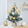 thumbnail image 4 of HOZADOIE Mini Pendant Home Decoration Mini Christmas Tree Flocking White Christmas Tree Ornaments Small Encrypted Decoration Desktop, 4 of 6