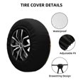thumbnail image 2 of Vsdgher Butterflies In Flower Field for Spare Tire Cover, Tire Wheel Protector Wheel Cover Fit for Truck,Trailer,RV,SUV,Camper and Most Vehicle-16 inch, 2 of 6