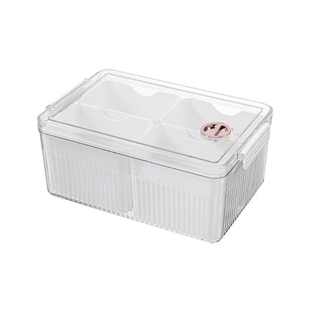 Hinati Clearance Sale Promotion Travel Divided Serving Tray with Lid Snackle Box Container Storage Drawers, Organizers and Storage Bins for Kitchen Pantry Organization and Storage