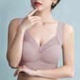 thumbnail image 2 of Hjtefg Sheer Bralette - Plus Size Wireless Push-Up, Breathable Seamless Sports Bra,Color: T2-Pink Size: XXL, 2 of 6