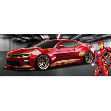 Jouet vécule 2016 Chevy Camaro SS-Widebody de la collection Hollywood Rides par Jada avec figurine Ironman