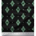 thumbnail image 1 of Soimoi Moss Georgette Fabric Filigree Damask Print Sewing Fabric Yard 42 Inch Wide, 1 of 3