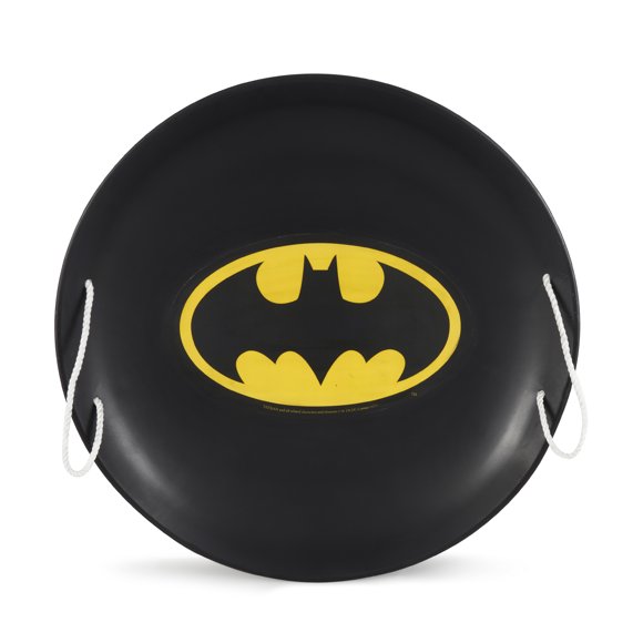Slippery Racer 26" Heavy Duty Batman Metal Saucer Sled with Rope Handles