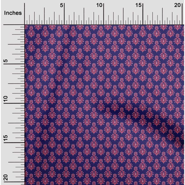 oneOone Tissu Polyester Lycra Imprimé Floral pour Couture, Largeur 56 Pouces