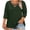 Green, variant on Mevxay Womens Plus Size 3/4 Sleeve Tops Summer Casual Criss Cross V Neck T-Shirts Loose Fit Tees Tunic Shirts Black XL