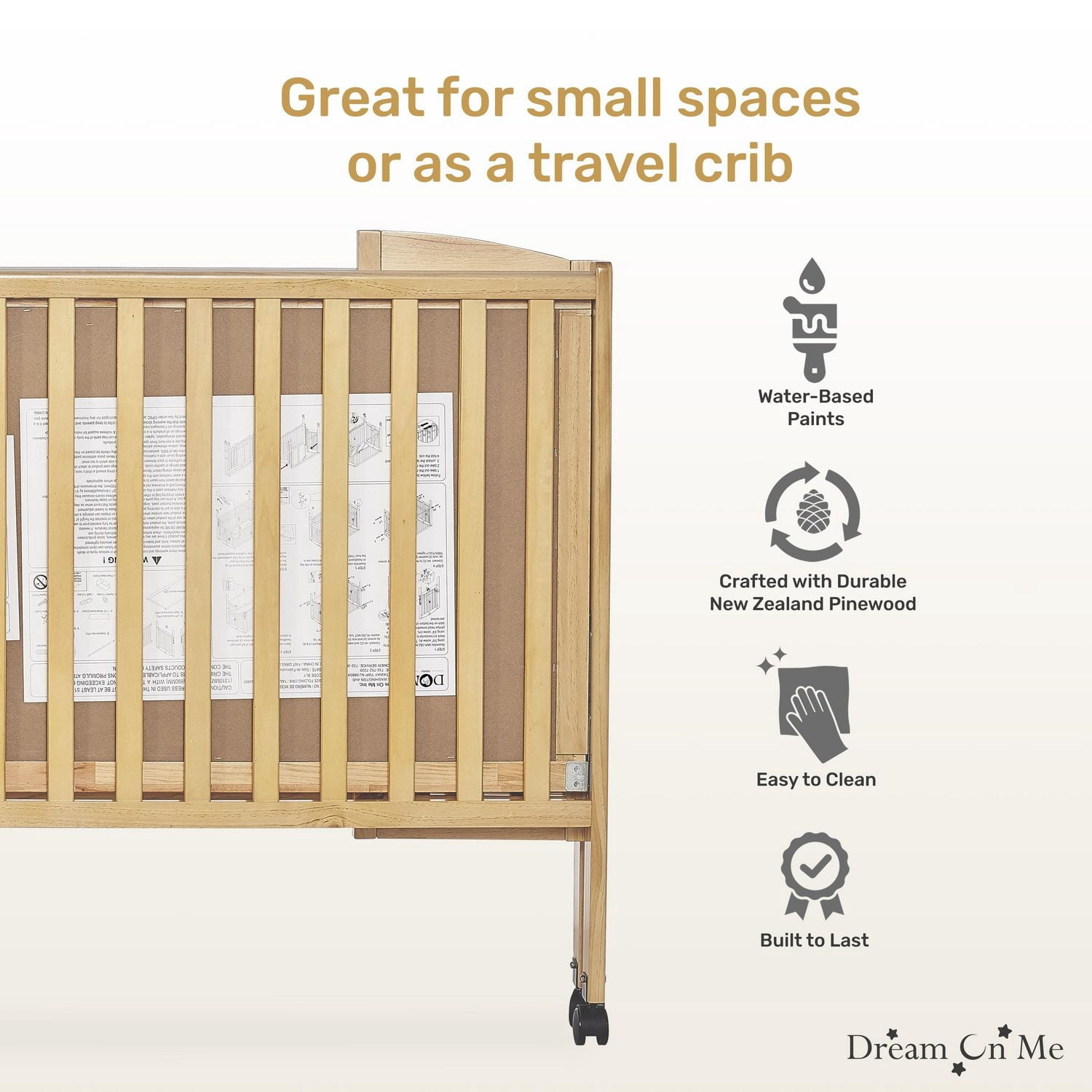 Dream On Me Folding Full-Size Crib