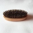 thumbnail image 3 of Brosse à Barbe et Moustache pour Hommes en Poils de Sanglier, Dure, Ronde, Manche en Bois, Outil de Style, 3 of 9