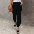 thumbnail image 2 of Birdeem Fashion Women Plus Size Drawstring Casual Solid Elastic Waist Pocket Loose Pants, 2 of 5