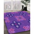 thumbnail image 3 of Ahgly Tapis Rectangulaire Lavable en Machine Intérieur Transitionnel Violet Améthyste Violet, 2 Pieds x 5 Pieds, 3 of 7
