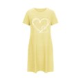 thumbnail image 4 of Cameland Chemises de Nuit à Manches Courtes pour Femmes Grande Taille, Douces et Confortables, Chemise de Sommeil Décontractée à Imprimé, Robe de Nuit pour Femmes, 4 of 4