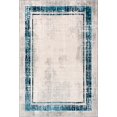 thumbnail image 2 of LaDole Rugs Blue Grey Bordered Modern Contemporary Minimalistic Area Rug For Living Room Bedroom, 2 of 5