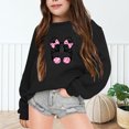 thumbnail image 2 of YOUSNH Chandails pour Enfants Filles Automne et Hiver Imprimé Lettre Col Rond Manches Longues Chandail Filles Chandails à Capuchon Noir 9-10 Ans, 2 of 6