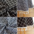 thumbnail image 4 of 120Cm/150Cm Polyester Cotton Tassel Tablecloth Plaid  Tablecloth Red Lattice Table Map Cloth Cover, 4 of 5