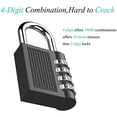 thumbnail image 3 of XZNGL 2PCS Combination Padlock Long Shackle Lock 4 Digit Resettable Combination Lock, 3 of 8