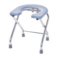 thumbnail image 1 of TISHITA Bathroom Toilet Seat Commode Stool Strong Load Capacity Comfortable Non-Slip Pad Gray 38cm High, 1 of 8